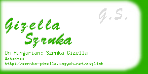 gizella szrnka business card